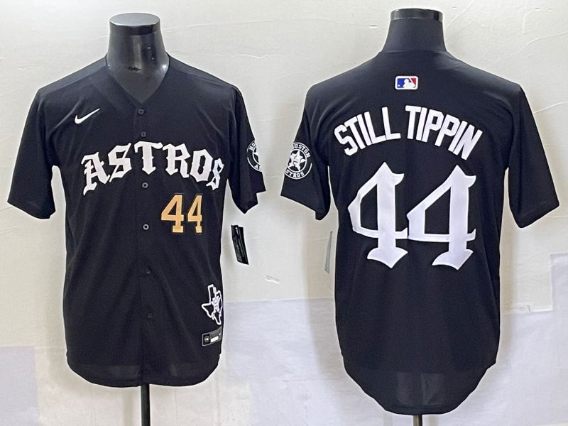 Men 2025 Houston Astros #44 Still Tippin Black Seven generations Joint Name Nike MLB Jersey style 4->houston astros->MLB Jersey